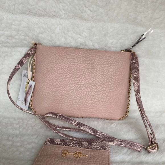 Brand New JESSICA SIMPSON2 PCs GIFT SET In Soft BLUSH Crossbody Purse Very Cute! - Picture 5 of 8